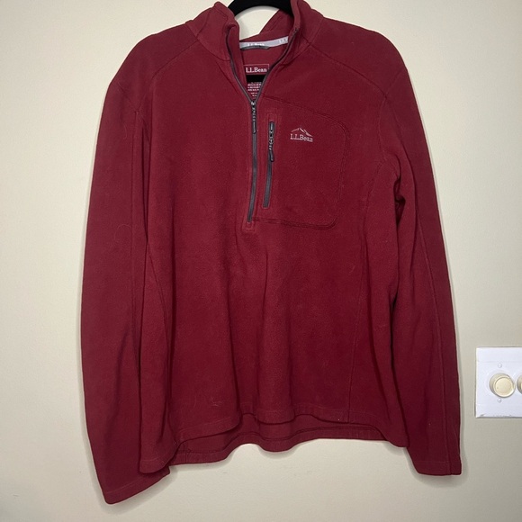 L.l. Bean trail fleece quarter zip red - Picture 7 of 12